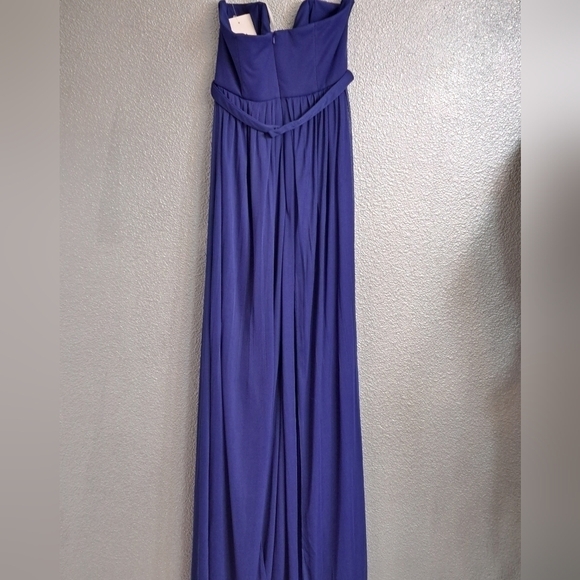NWT David's Bridal Versa Convertible Cobalt Blue Formal Bridesmaid Dress - Picture 10 of 14
